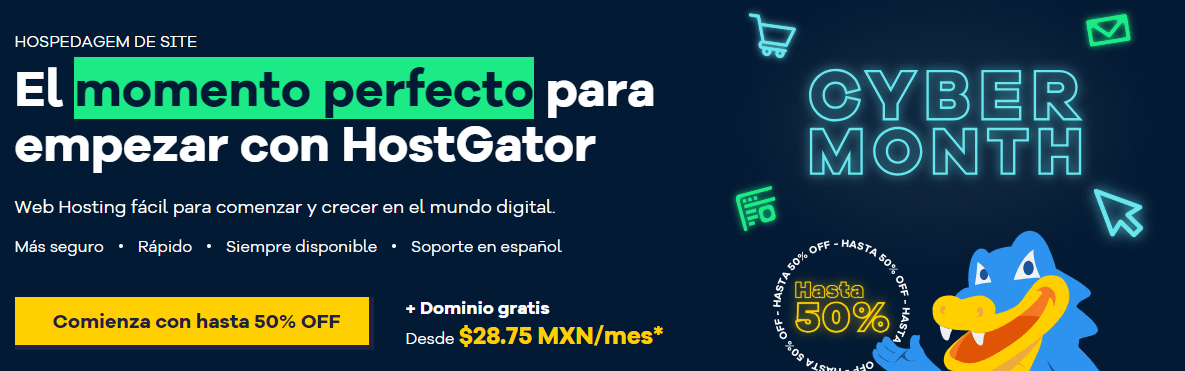 Ejemplo de llamado a la acción Hostgator